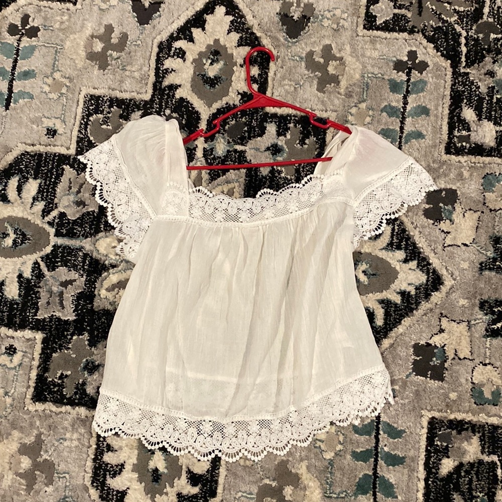White flowy shirt